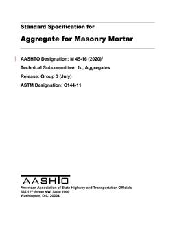 AASHTO M 45 PDF