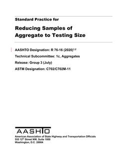 AASHTO R 76 PDF