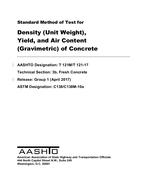 AASHTO T 121M/T 121-17 PDF