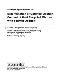 AASHTO PP 94 PDF