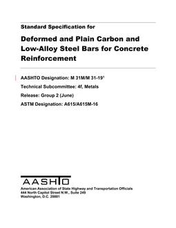 AASHTO M 31M/M 31-19 PDF