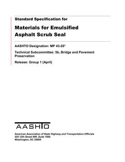 AASHTO MP 43 PDF