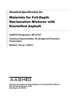 AASHTO MP 45 PDF