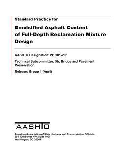 AASHTO PP 101 PDF