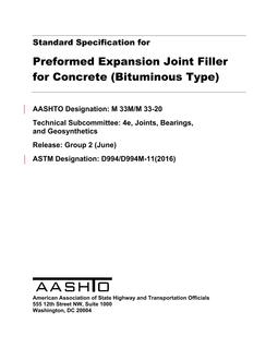 AASHTO M 33M/M 33-20 PDF