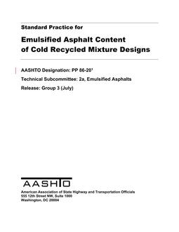 AASHTO PP 86 PDF