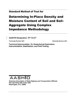 AASHTO TP 112 PDF