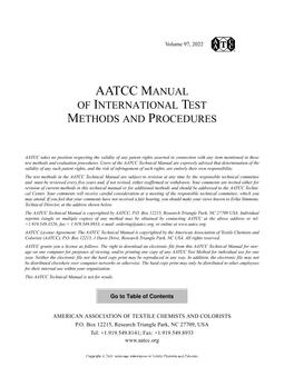 AATCC Technical Manual  PDF