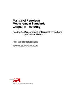 API MPMS Chapter 5.6 (R2013) PDF