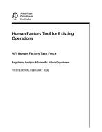 API Human Factors Tool PDF