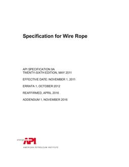 API Spec 9A (R2016) PDF