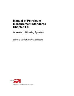 API MPMS Chapter 4.8 PDF