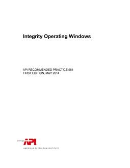 API RP 584 PDF