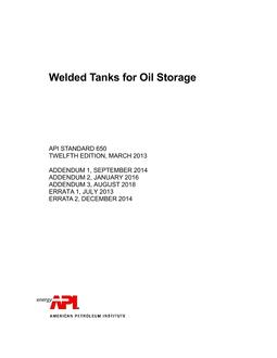 API 650 and 653 SET PDF