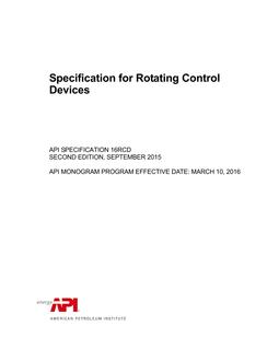 API Spec 16RCD PDF