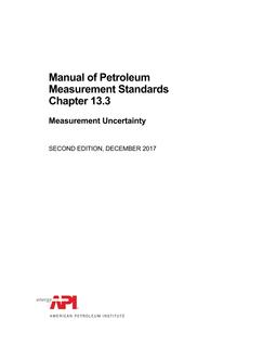 API MPMS Chapter 13.3 PDF