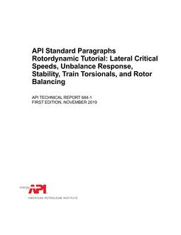 API TR 684-1 PDF