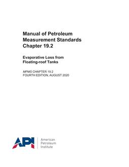 API MPMS Chapter 19.2 PDF