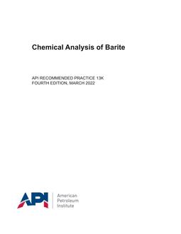 API RP 13K PDF