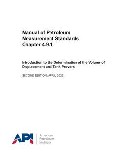 API MPMS Chapter 4.9.1 PDF