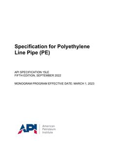 API Spec 15LE PDF