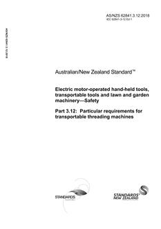 AS/NZS 62841.3.12 PDF