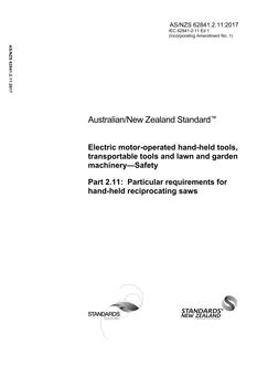 AS/NZS 62841.2.11 PDF