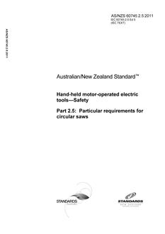 AS/NZS 60745.2.5:2011 PDF