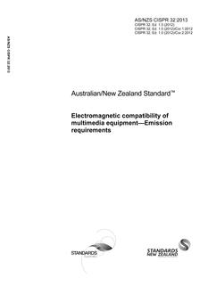 AS/NZS CISPR 32:2013 PDF