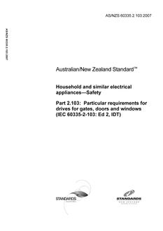 AS/NZS 60335.2.103:2007 PDF