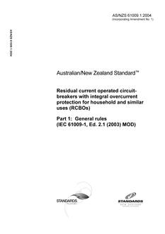 AS/NZS 61009.1:2004 PDF