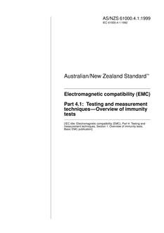 AS/NZS 61000.4.1:1999 PDF