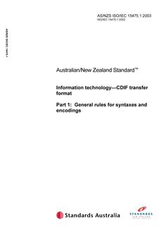 AS/NZS ISO/IEC 15475.1 PDF