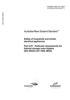 AS/NZS 3350.2.61:2001 PDF