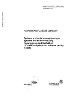 AS/NZS ISO/IEC 25010 PDF