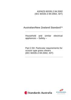 AS/NZS 60335.2.94:2002 PDF