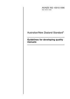 AS/NZS ISO 10013:1996 PDF