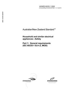 AS/NZS 60335.1:2002 PDF