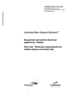 AS/NZS 60335.2.43:2005 PDF