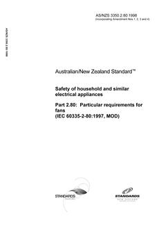 AS/NZS 3350.2.80:1998 PDF