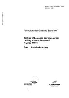 AS/NZS IEC 61935.1:2006 PDF