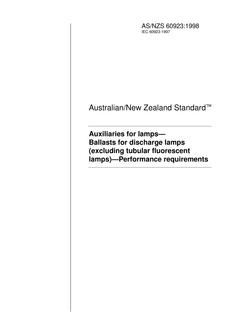 AS/NZS 60923 PDF