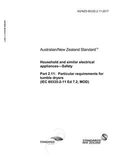 AS/NZS 60335.2.11:2017 PDF