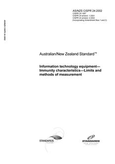 AS/NZS CISPR 24:2002 PDF