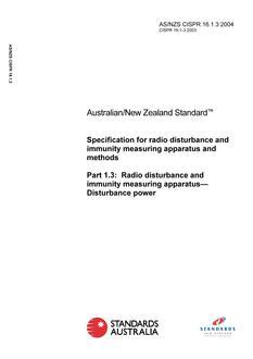 AS/NZS CISPR 16.1.3:2004 PDF