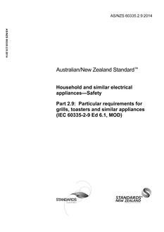 AS/NZS 60335.2.9:2014 PDF