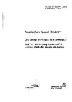 AS/NZS IEC 60947.7.4 PDF