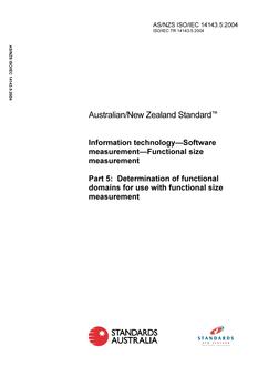 AS/NZS ISO/IEC 14143.5 PDF