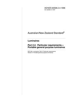 AS/NZS 60598.2.4:1998 PDF