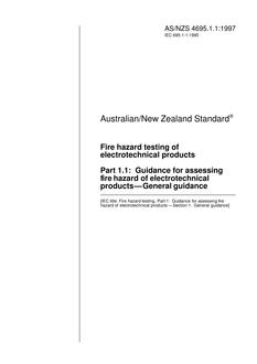 AS/NZS 4695.1.1:1997 PDF